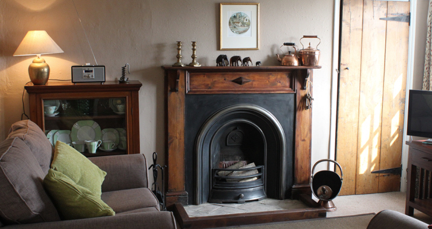 cosy sitting room at 9 hill cottage near Southwold